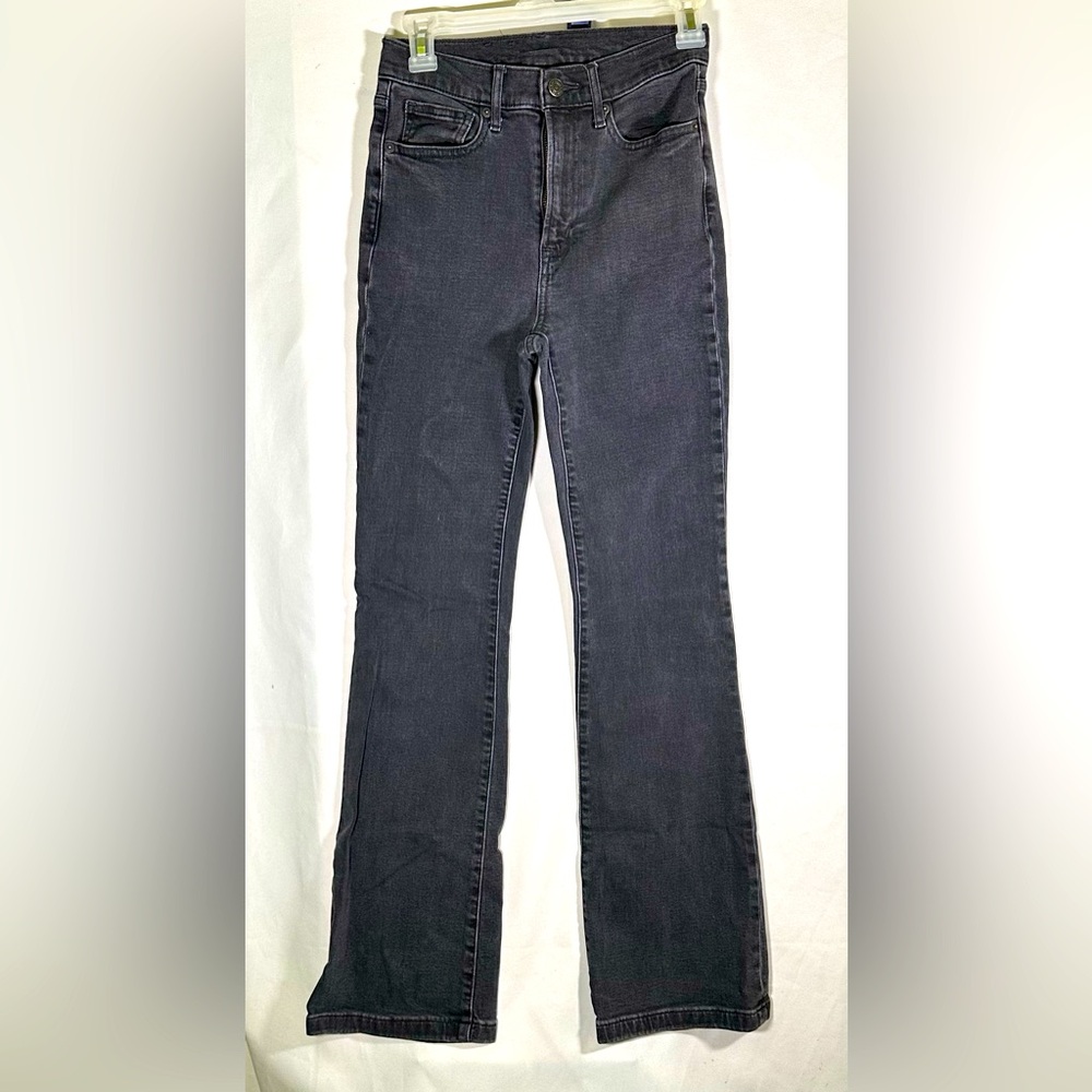 GAP Jeans High Waist Flare Charcoal Black Women's‎ Size 26 Regular 2